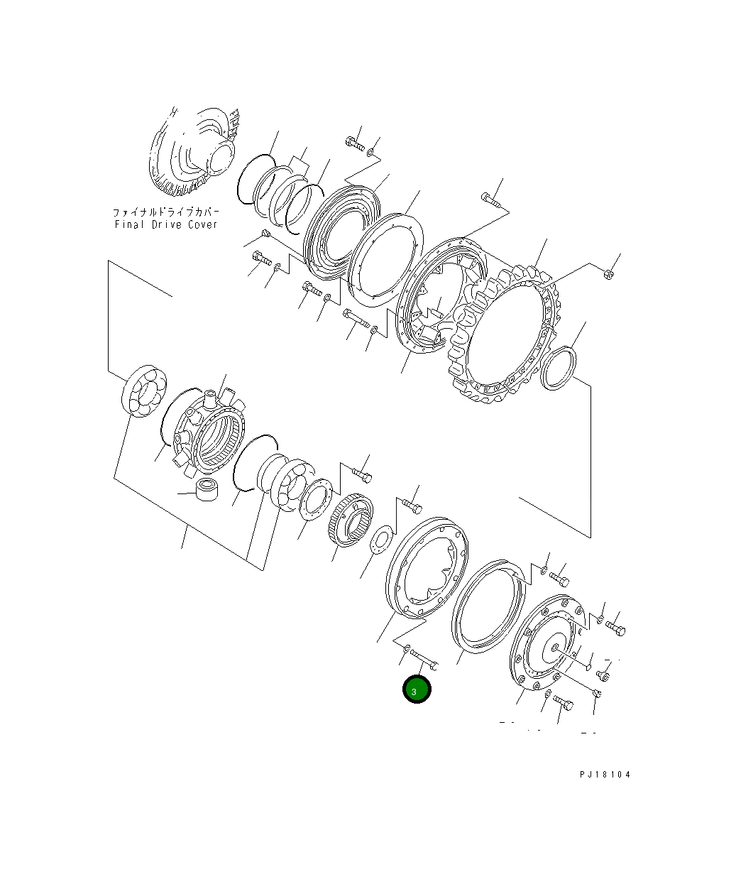 Болт 17M-27-12210 Komatsu