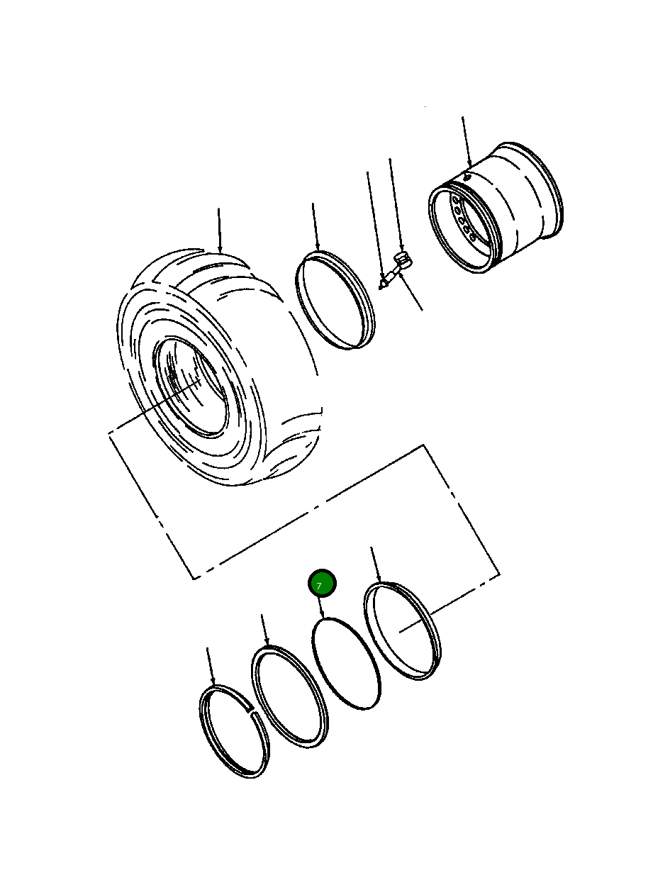 Кольцо уплотнительное (O-Ring) 128 451 Komatsu