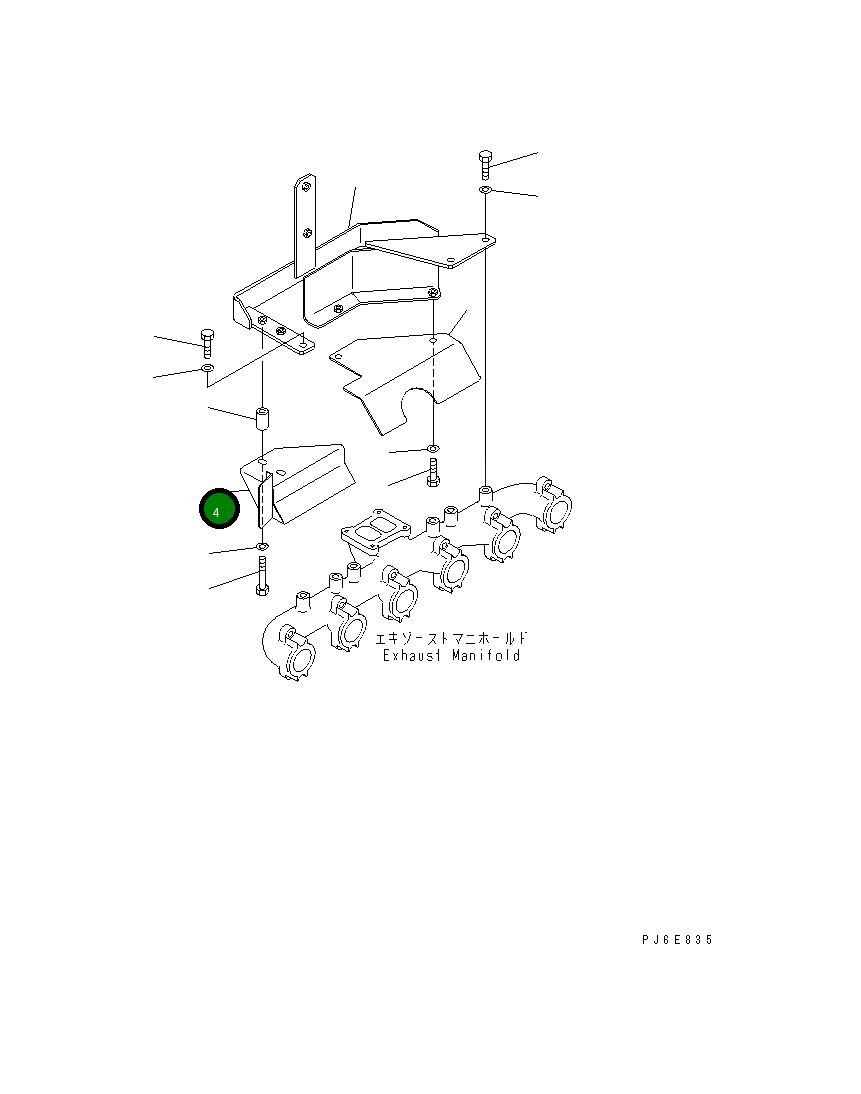 Крышка 23B-02-33410  Komatsu