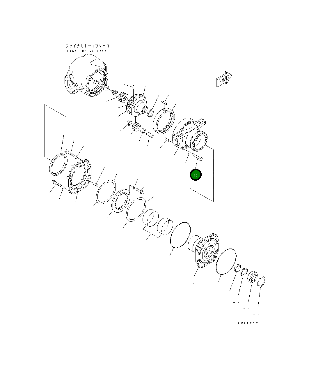Болт 01011-61620 Komatsu