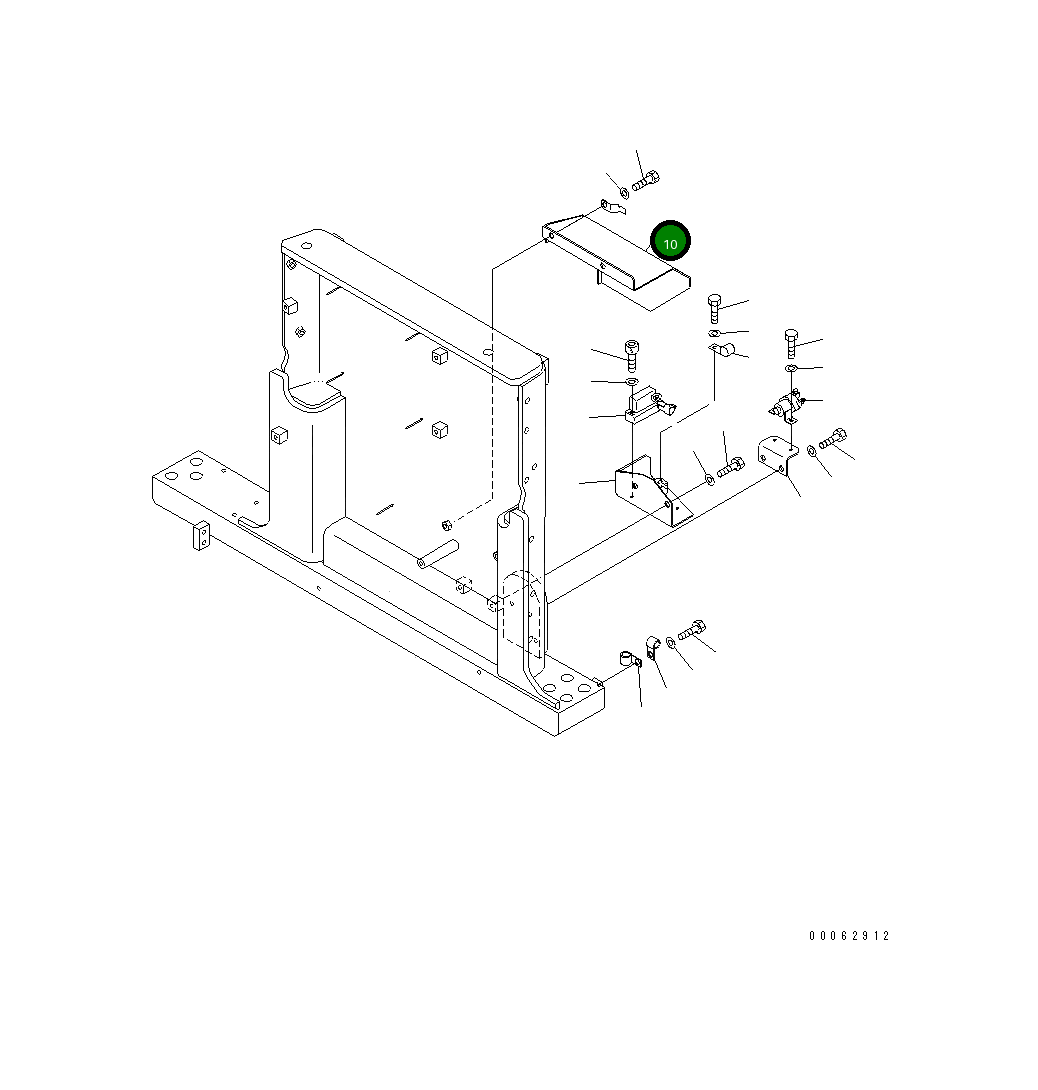 Крышка 195-06-54432 Komatsu