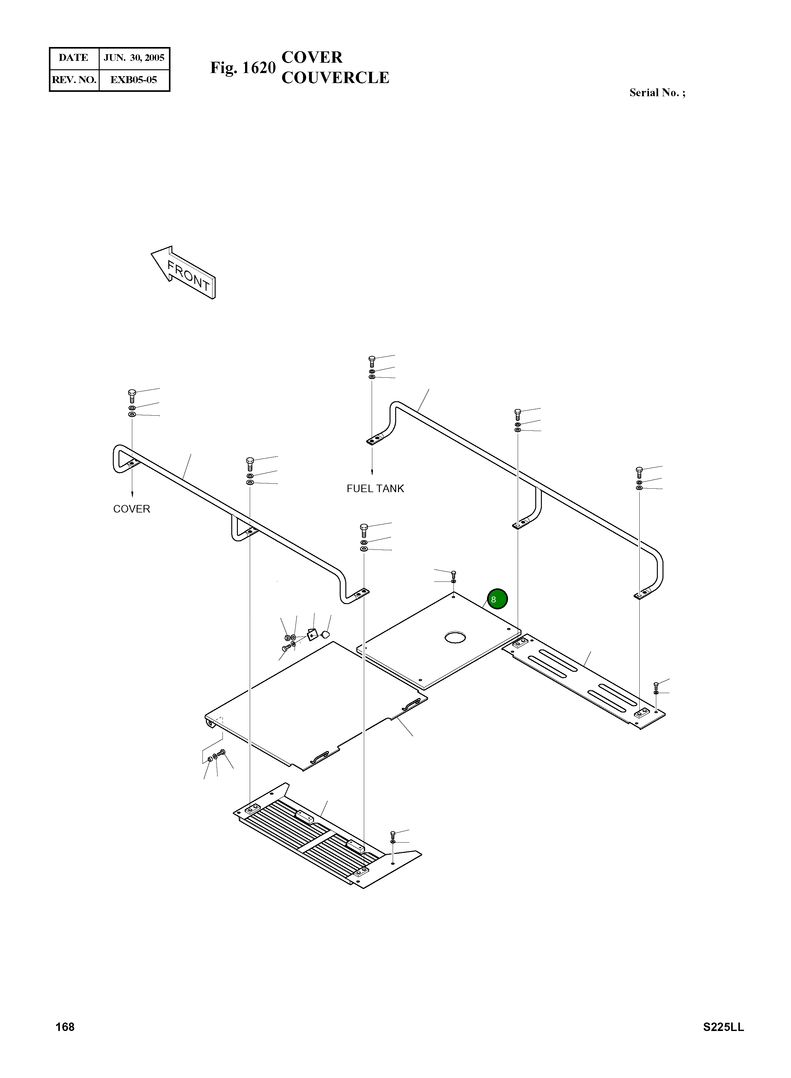 Крышка 2621-3448B Komatsu