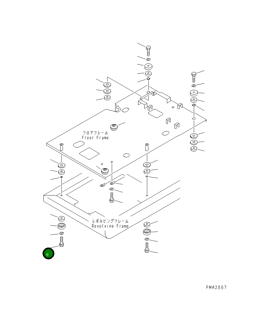 Болт 22W-75-16460 Komatsu