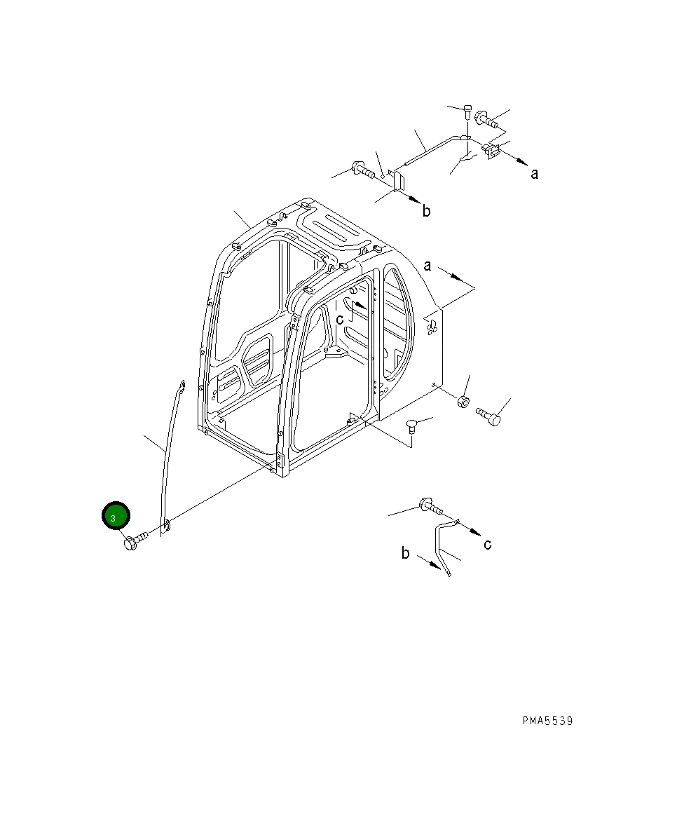 Болт 01435-30820 Komatsu