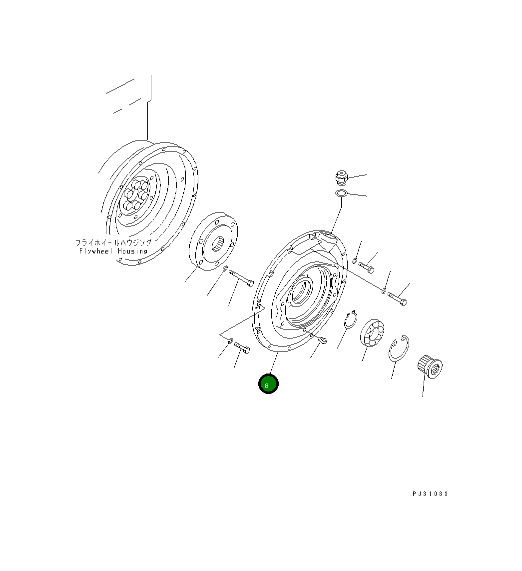 Крышка 20X-01-21110 Komatsu