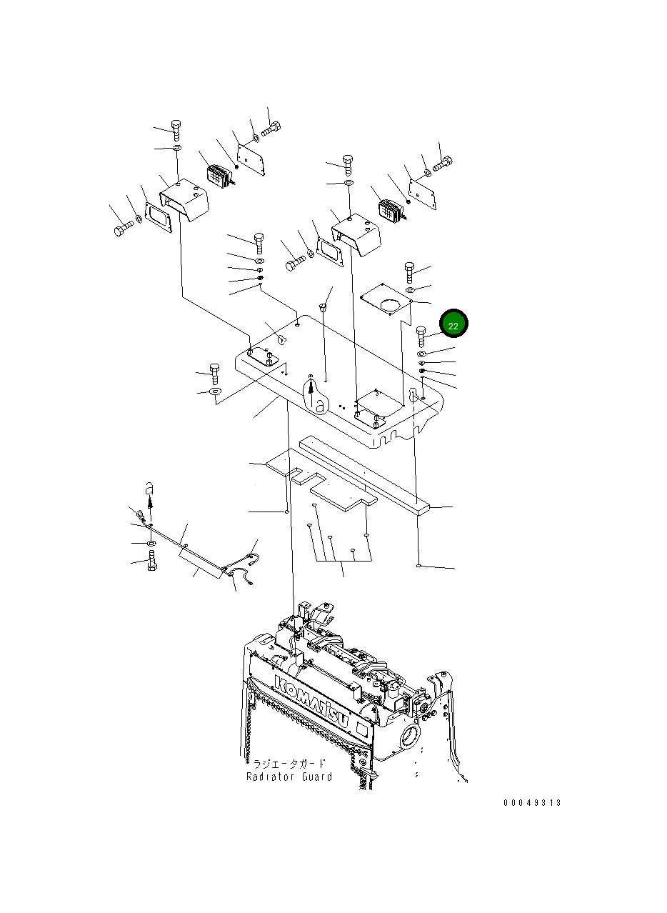 Крышка 195-54-81440 Komatsu