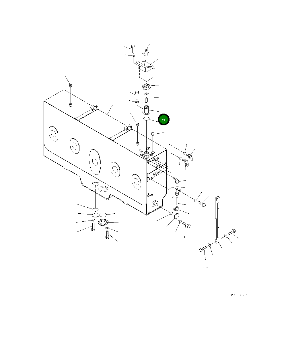 Крышка 21T-04-64430 Komatsu
