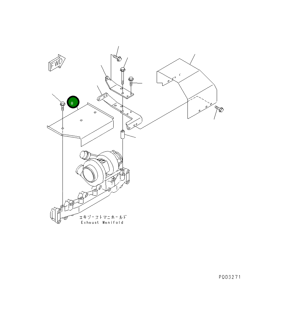 Крышка 23D-01-31341 Komatsu