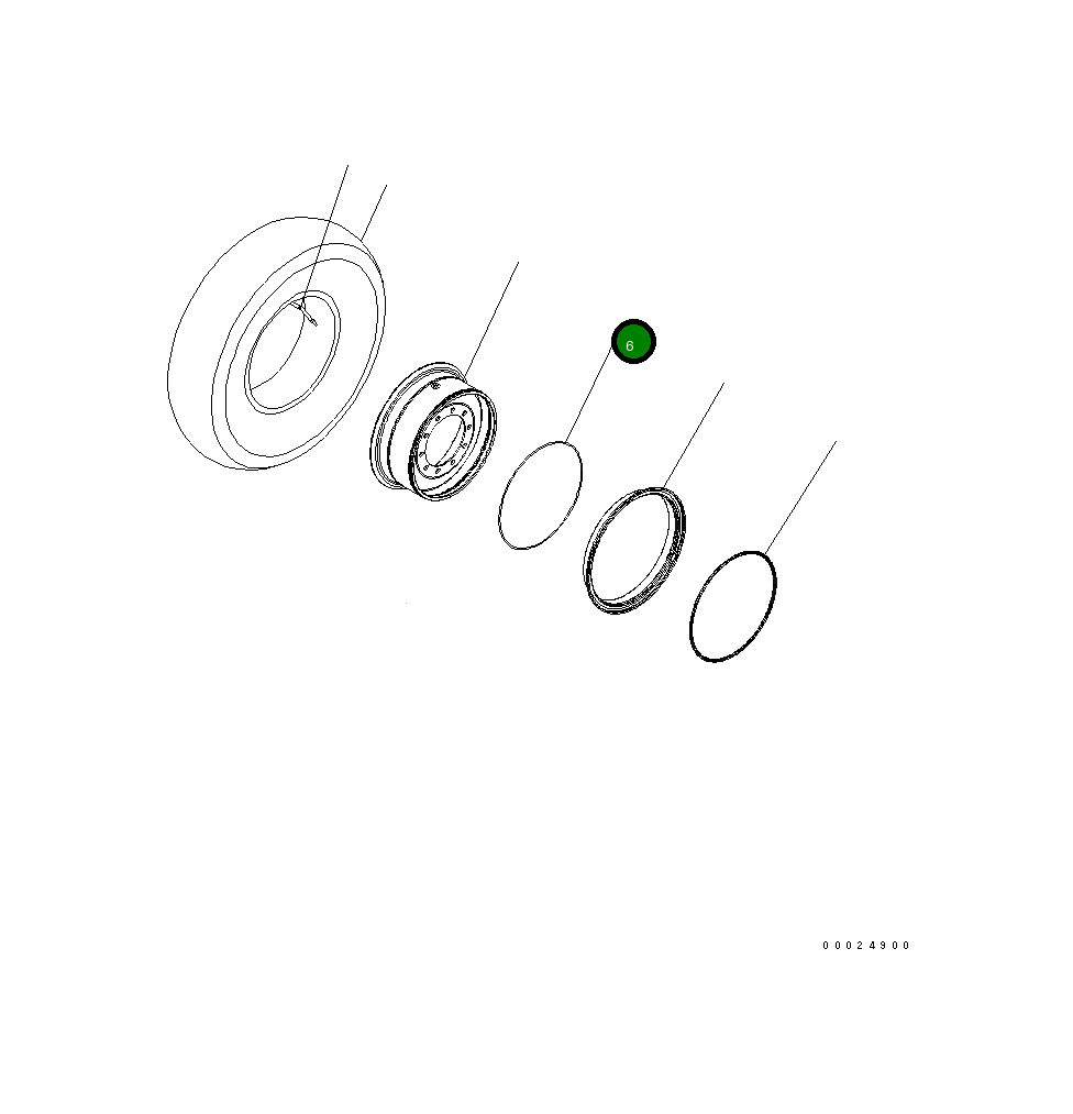 Кольцо уплотнительное (O-Ring) 23C-30-51280 Komatsu