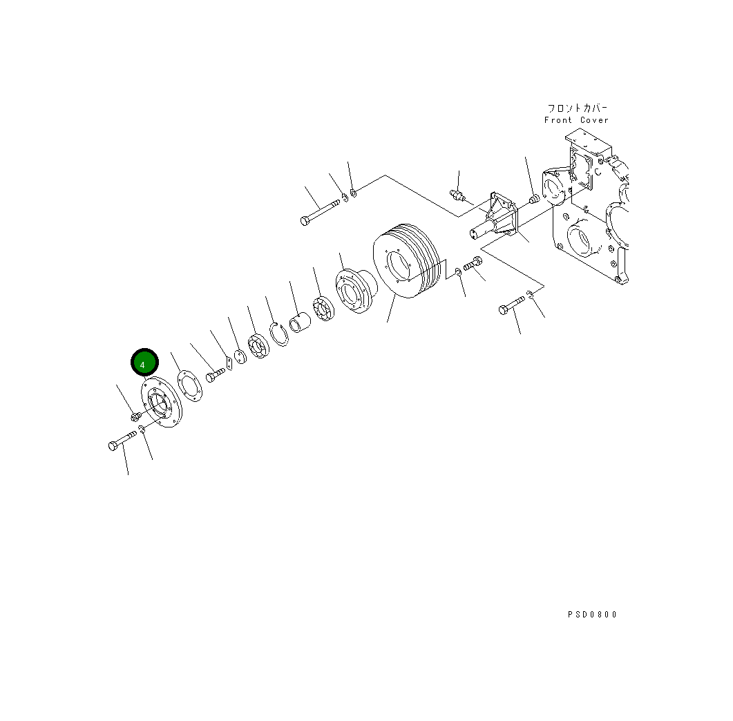 Крышка 6162-63-3350 Komatsu