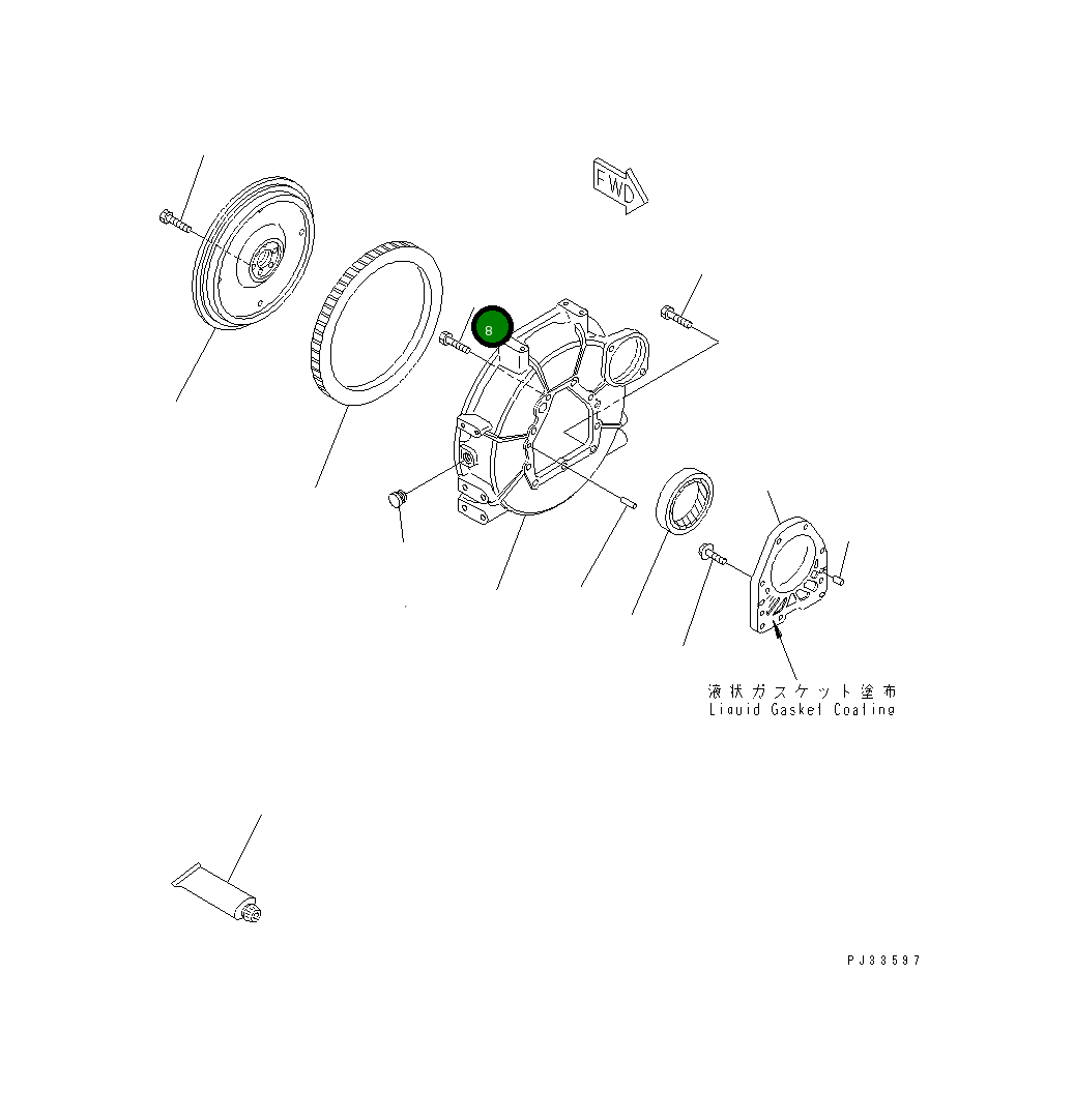 Болт YM26026-100252 Komatsu
