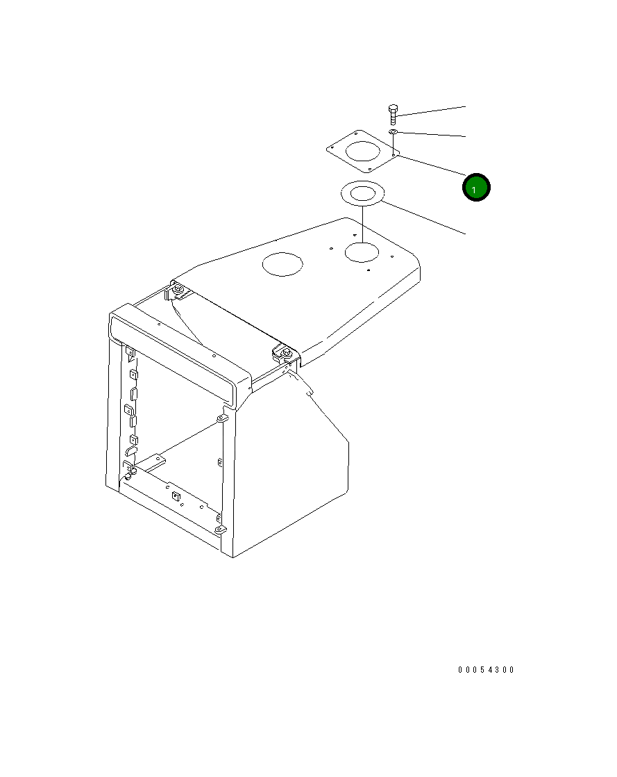 Крышка 154-54-43340  Komatsu