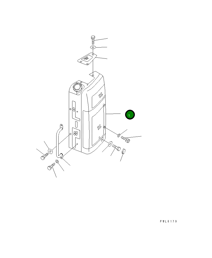 Крышка 22U-54-15411 Komatsu