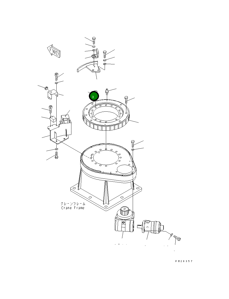 Болт MH21019-16065  Komatsu