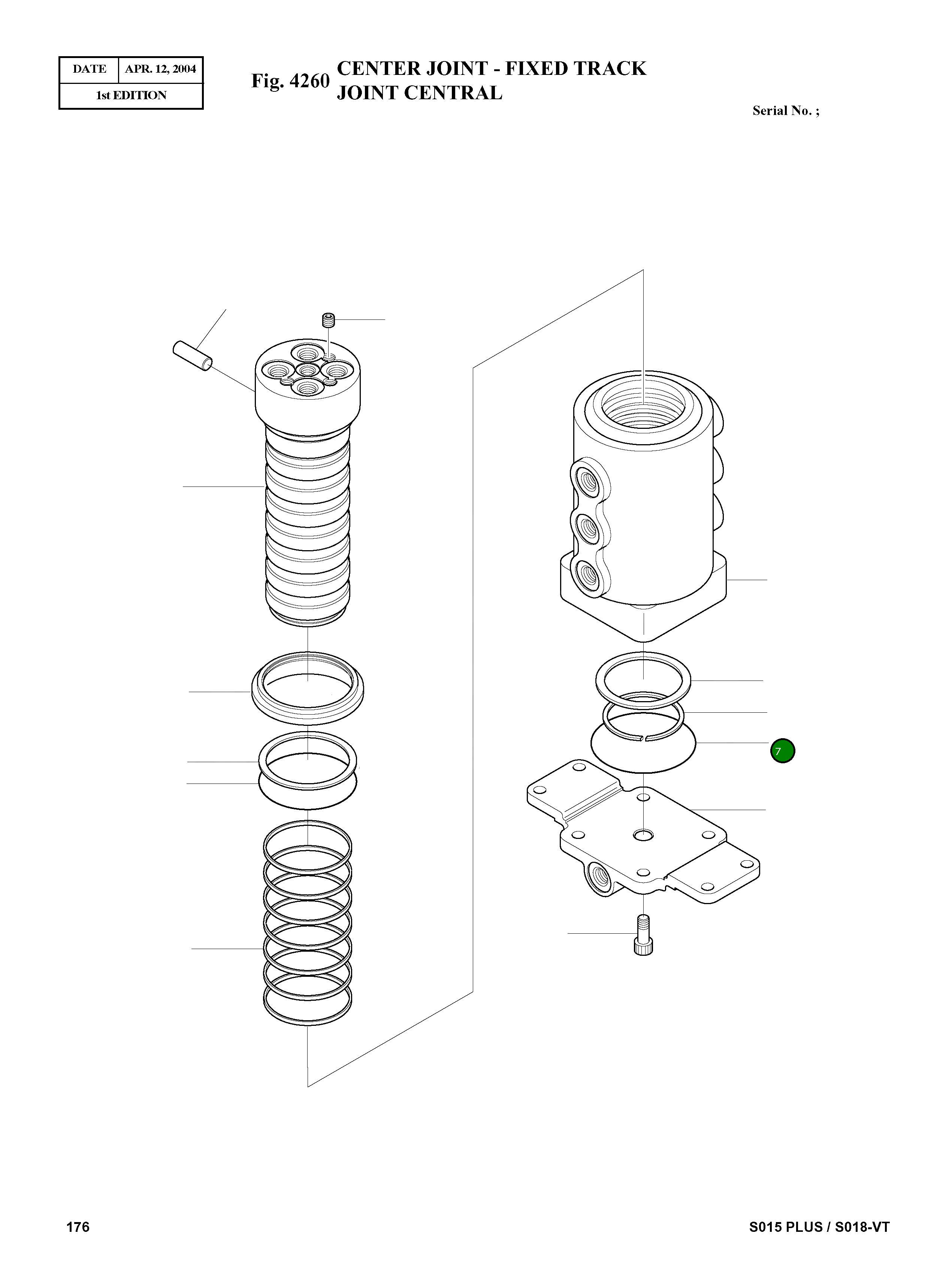 Кольцо уплотнительное (O-Ring) S8010750 Komatsu