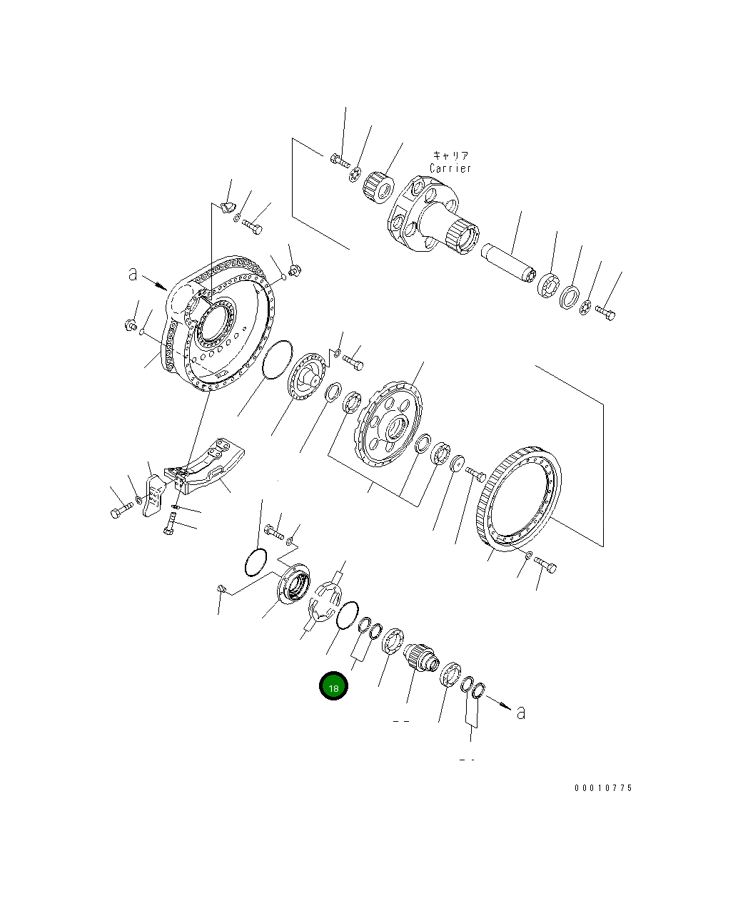 Кольцо уплотнительное (O-Ring) 07000-A5270 Komatsu