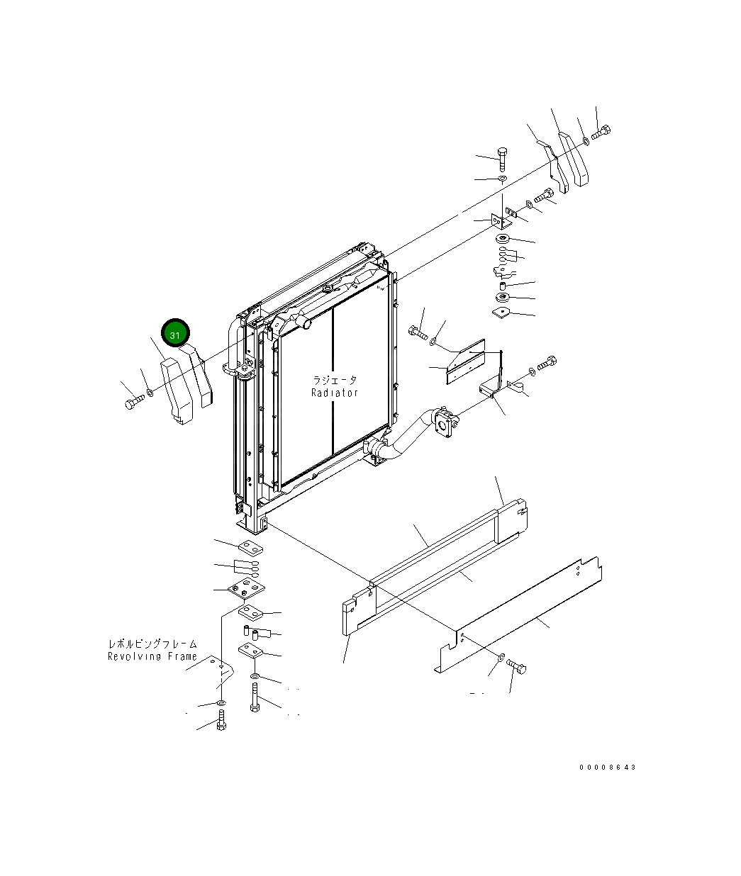 Крышка 21M-03-18260  Komatsu