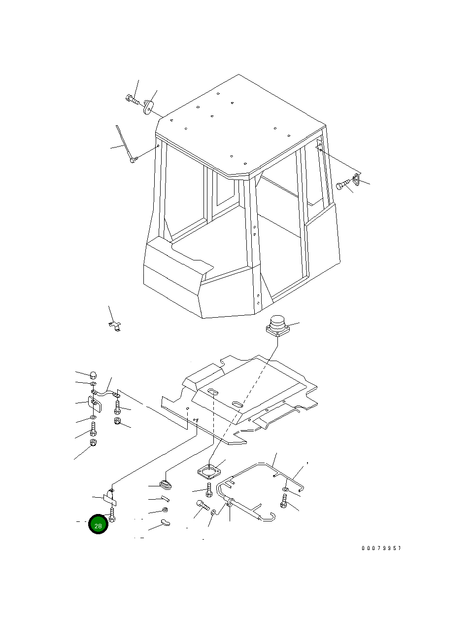 Болт 206162 Komatsu
