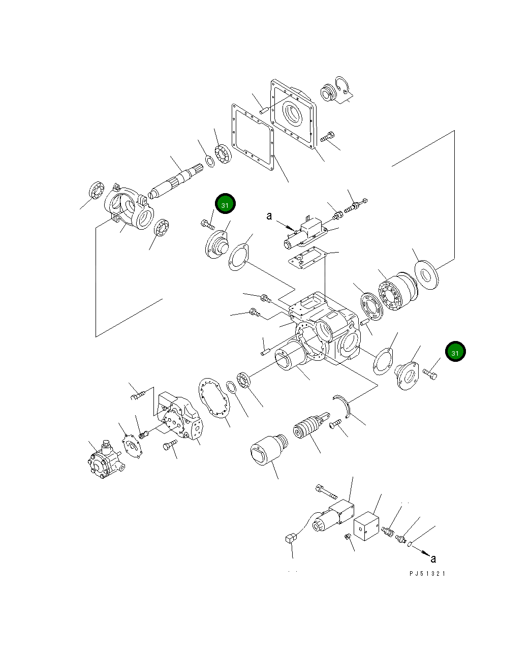 Болт 262-61-21360 Komatsu