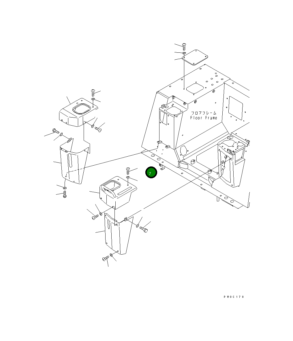 Болт 01252-70845 Komatsu