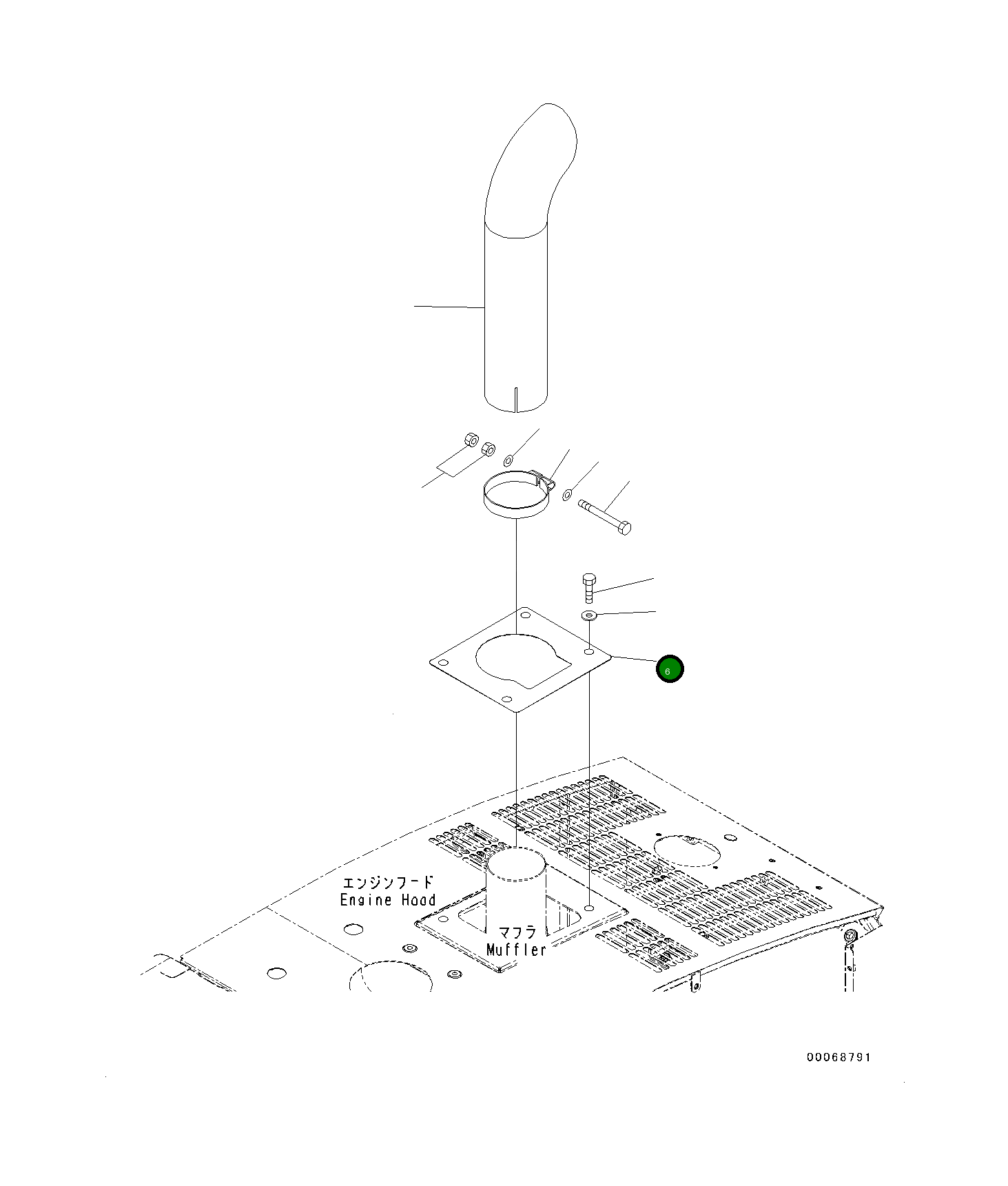 Крышка 419-54-48402  Komatsu
