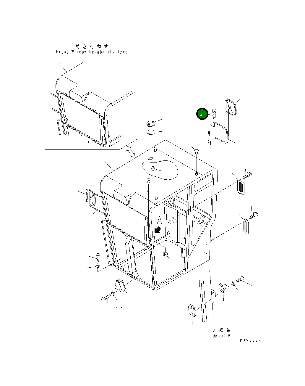 Болт 01010-B1025  Komatsu