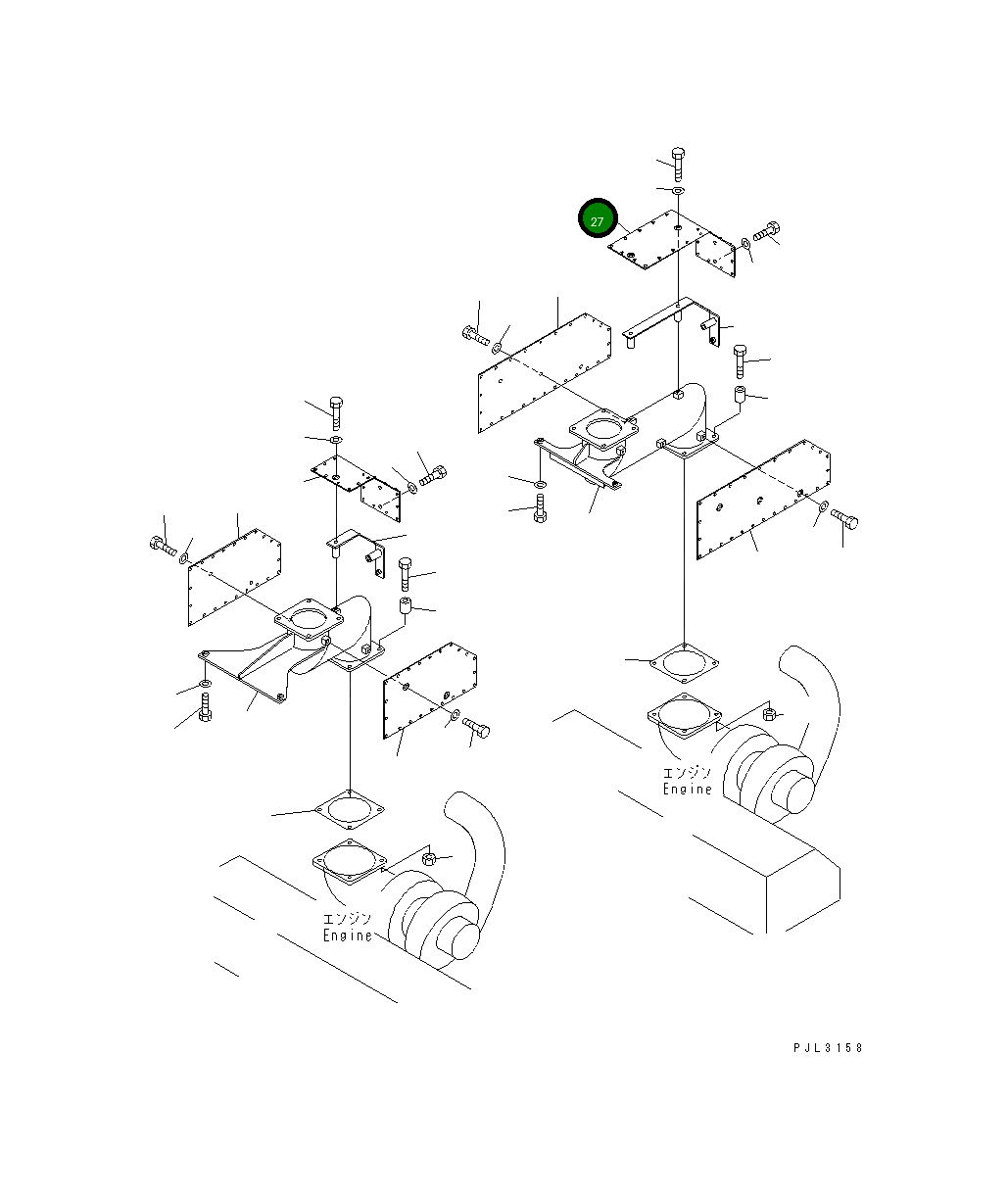Крышка 21T-01-67270 Komatsu