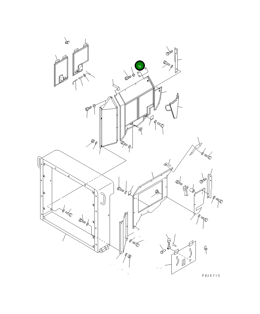 Крышка 561-89-63661  Komatsu