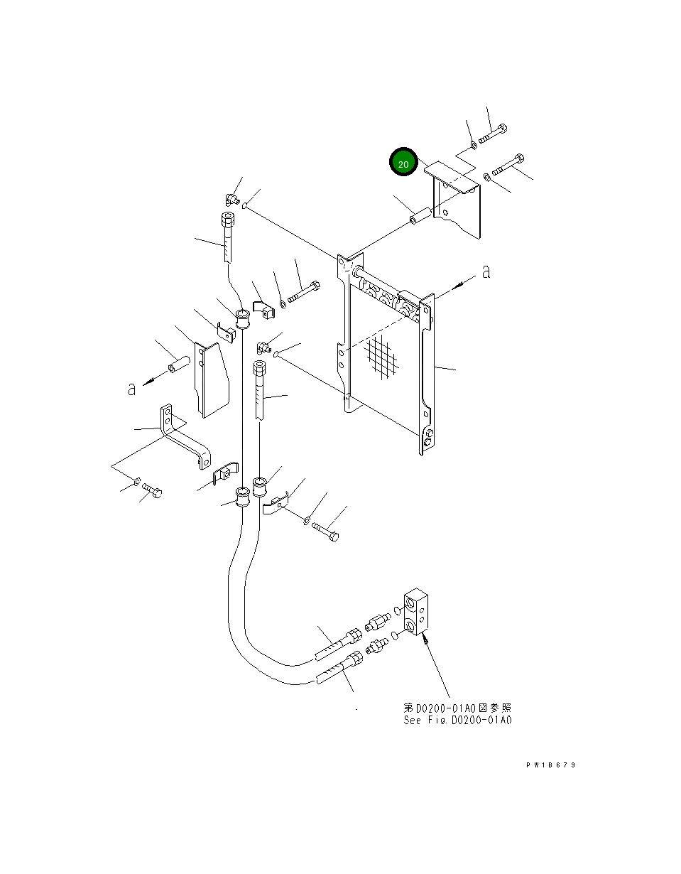 Крышка 195-03-61321  Komatsu