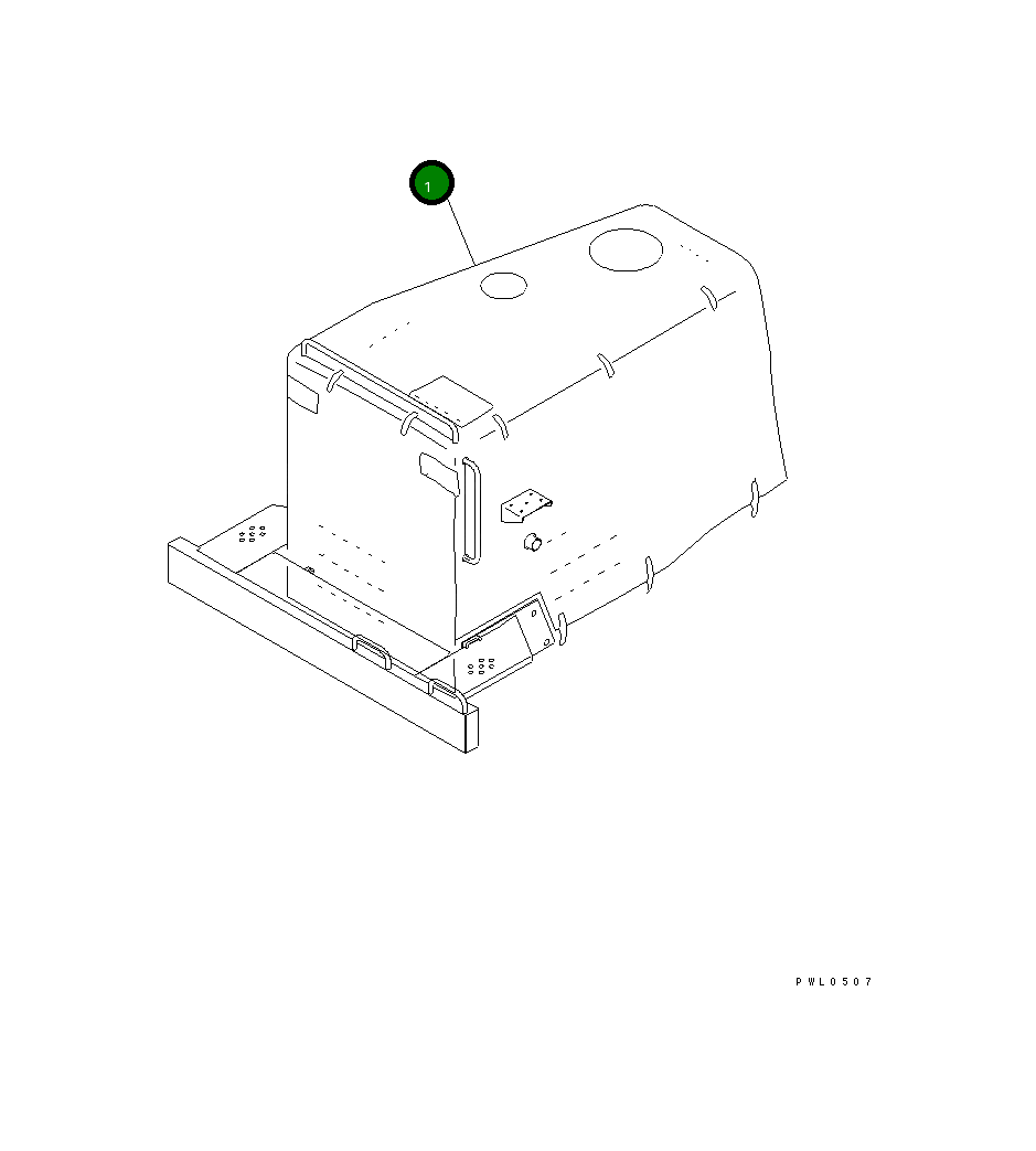 Крышка 196-54-36390 Komatsu