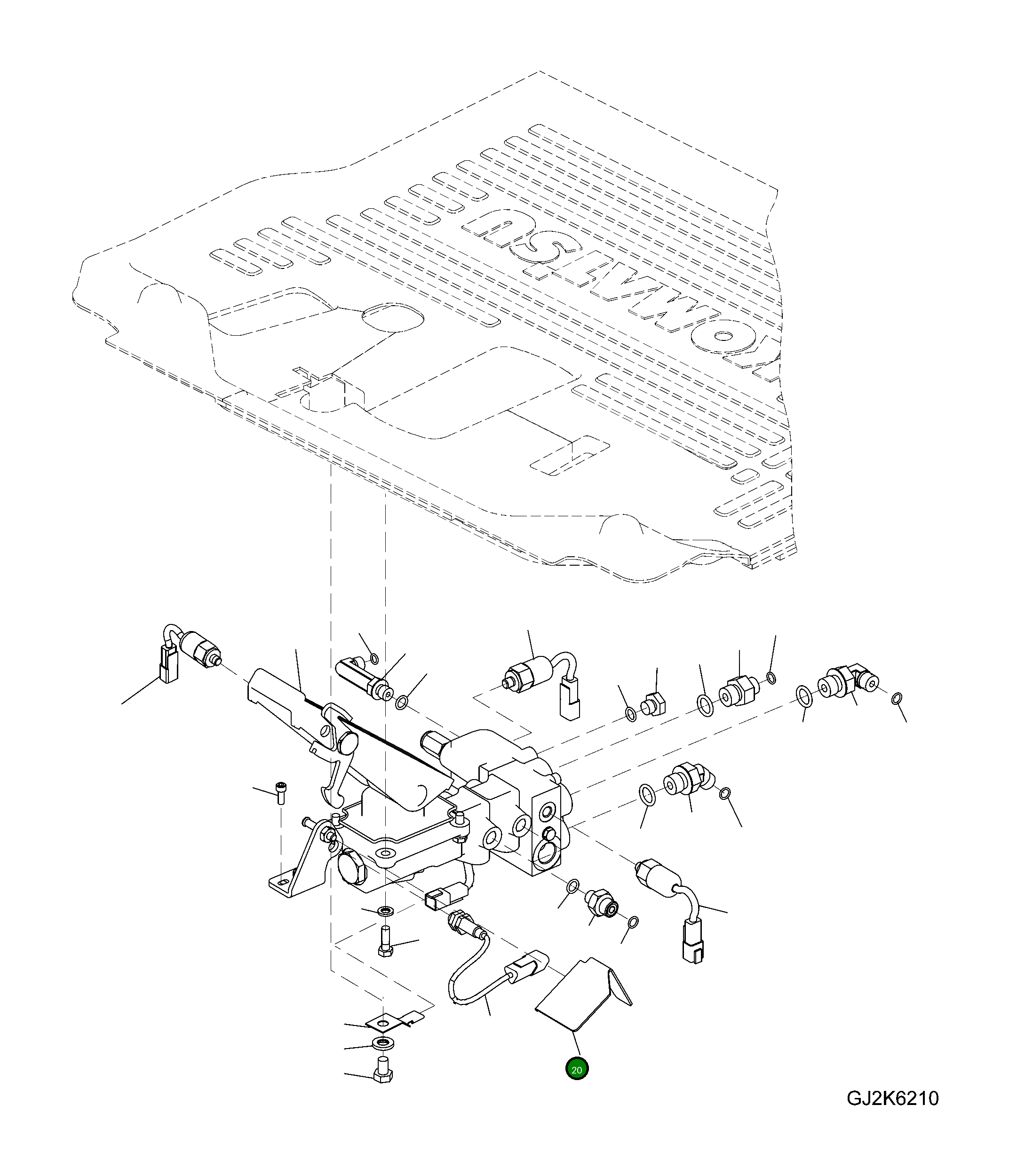 Крышка 20K-06-32851 Komatsu