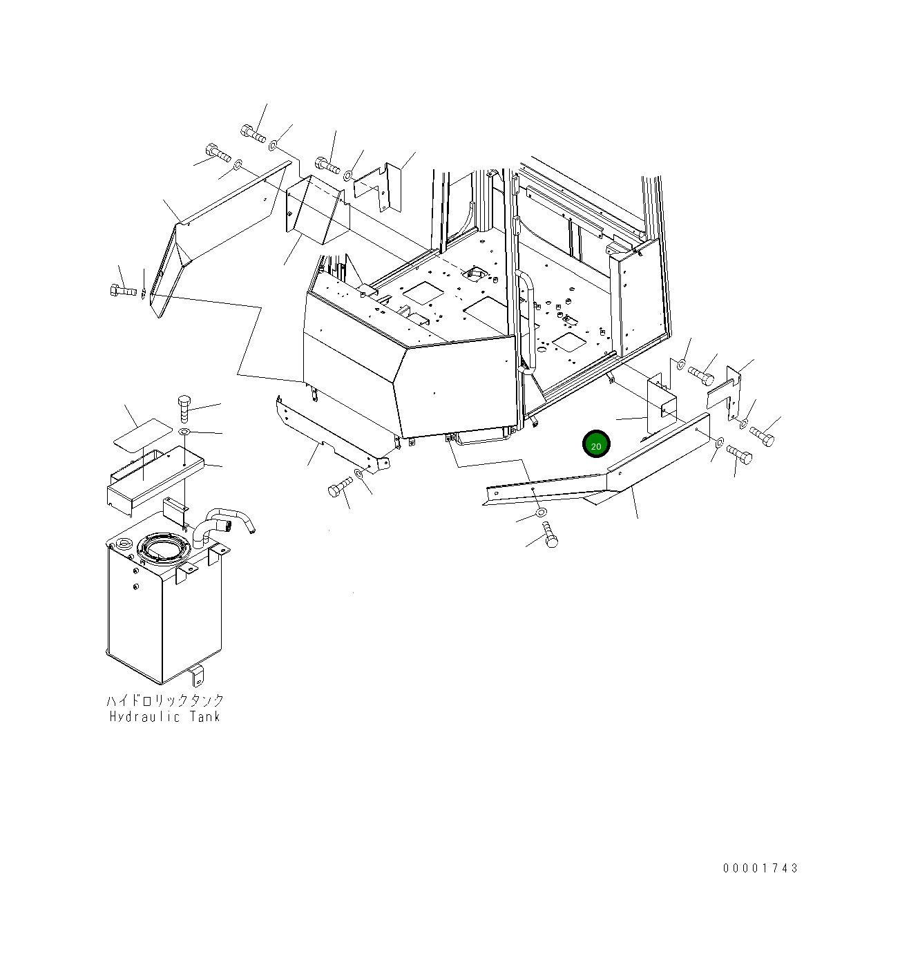 Крышка 418-54-34412 Komatsu