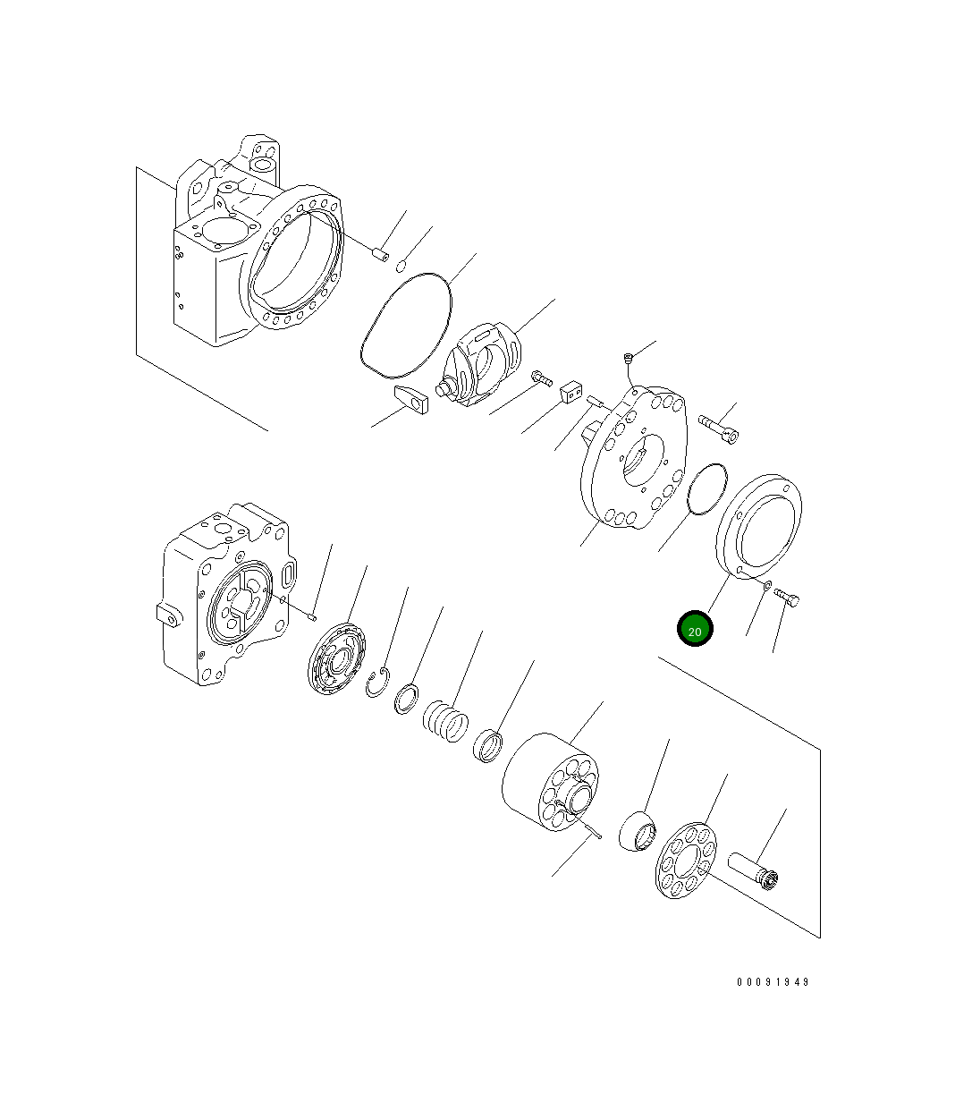 Крышка 708-2L-23540  Komatsu