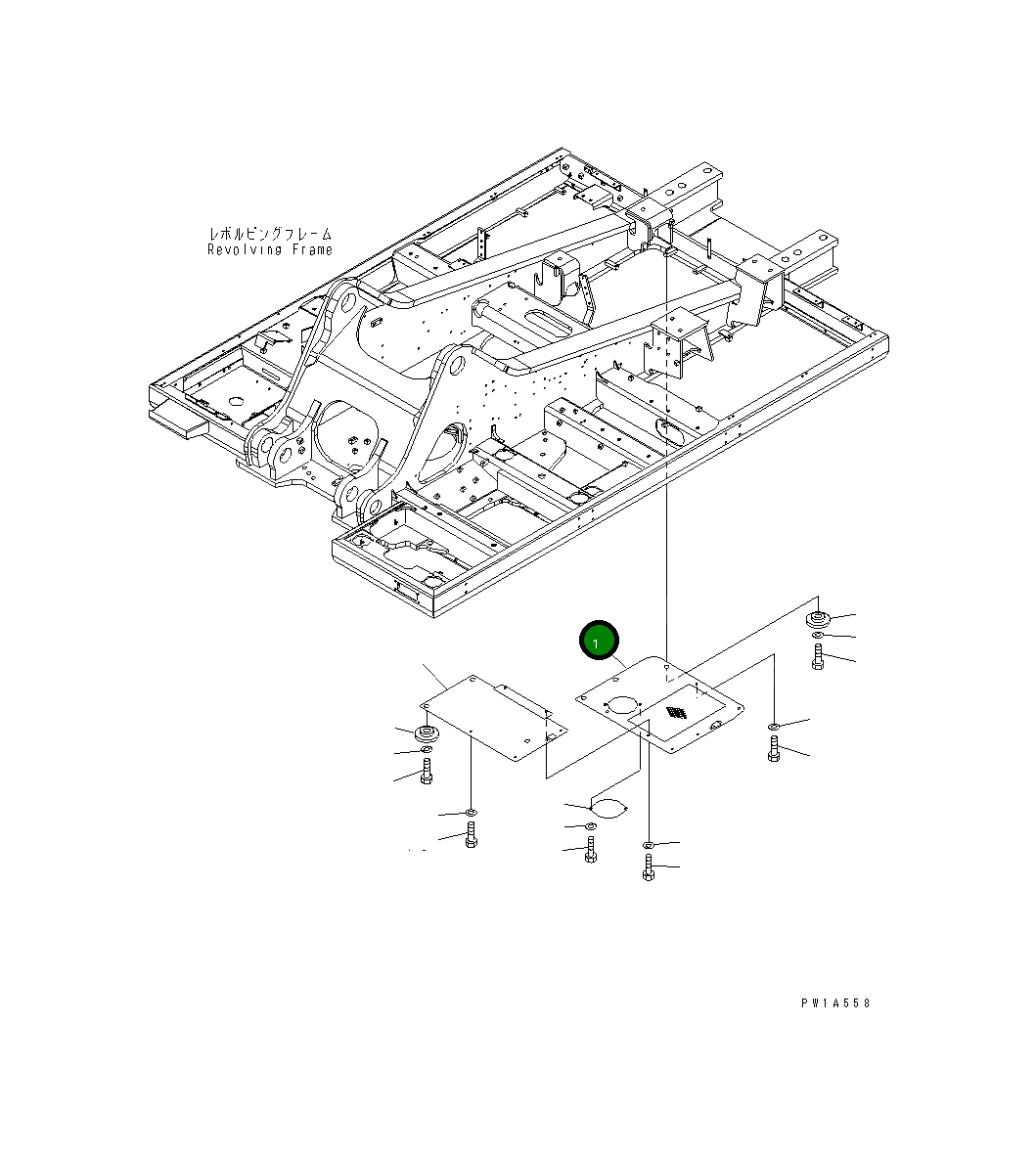 Крышка 21M-54-14750  Komatsu