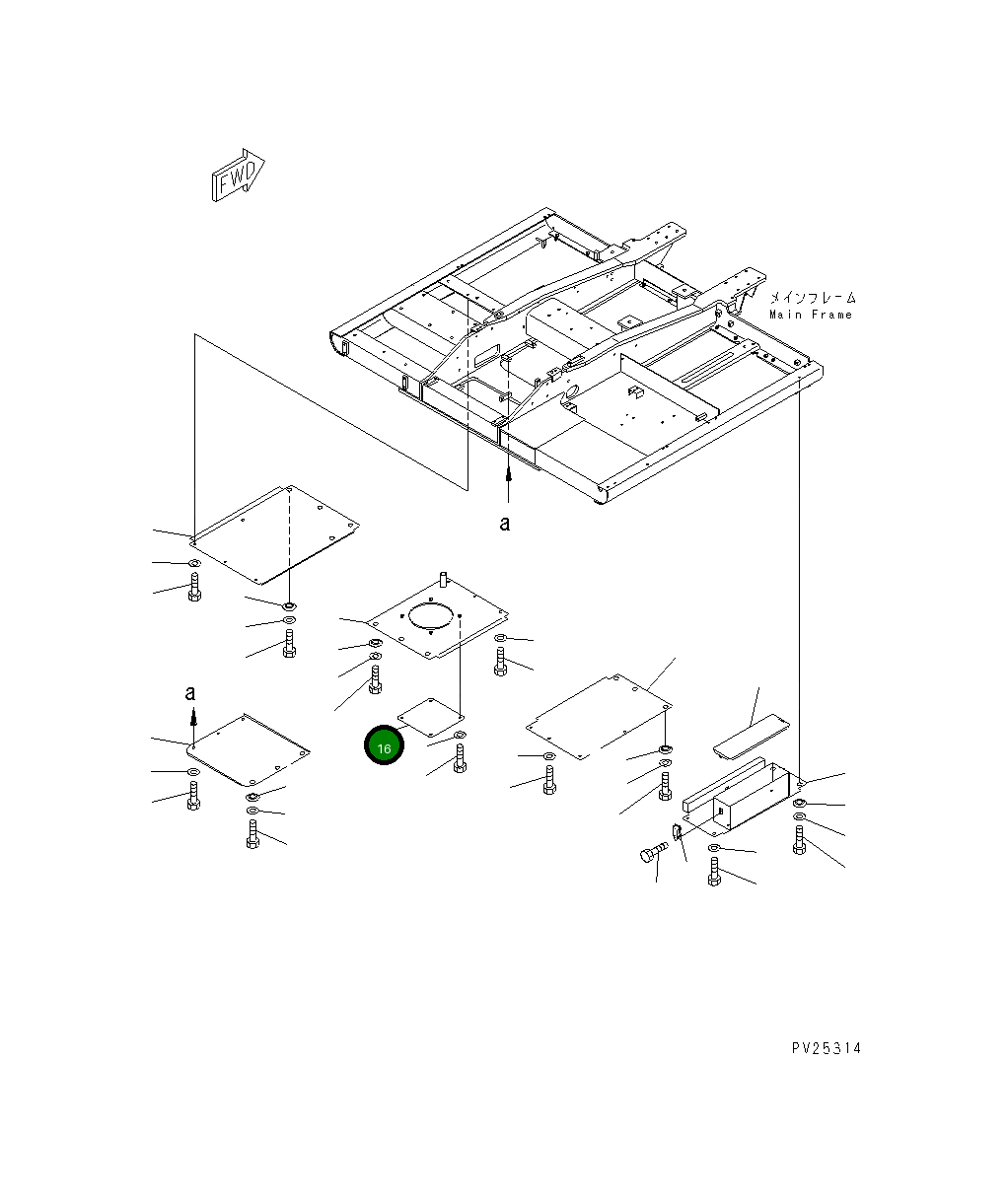 Крышка 20Y-54-28590 Komatsu