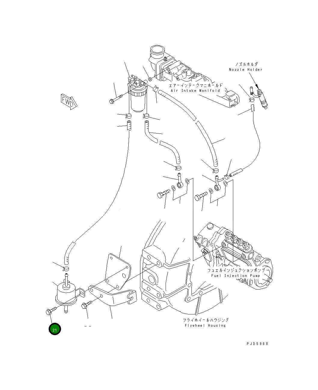 Болт YM26106-060122 Komatsu