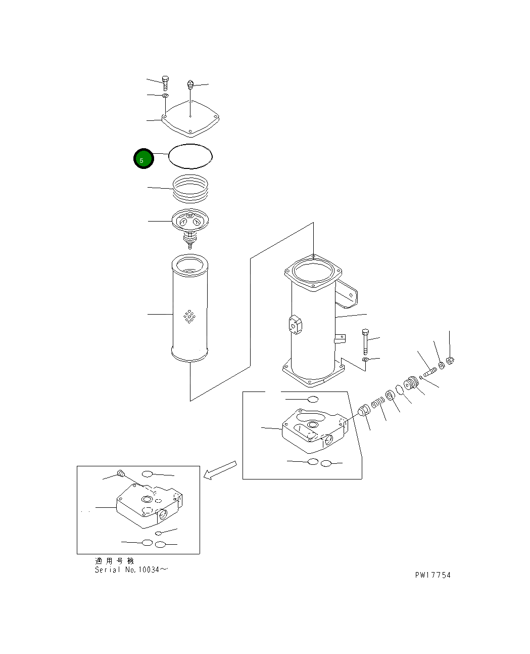 Кольцо уплотнительное (O-Ring) 07000-25180  Komatsu