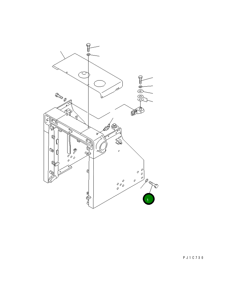 Болт 01019-32740  Komatsu