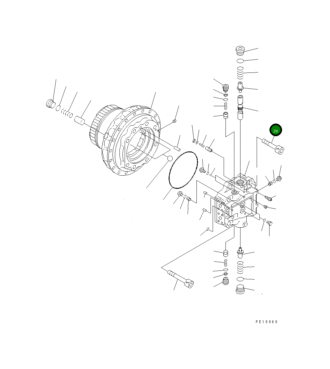 Болт 708-8F-11230 Komatsu