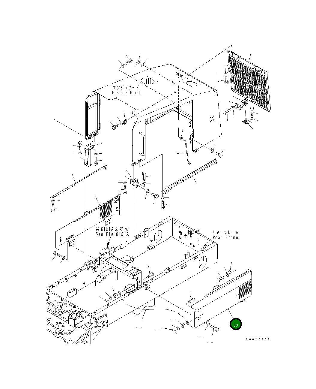 Крышка 23D-54-34132 Komatsu