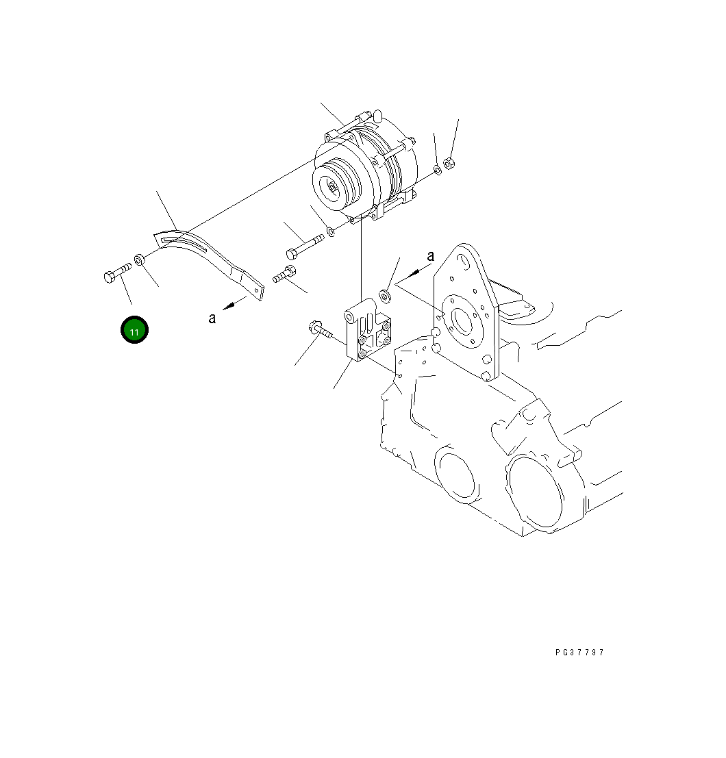 Болт 6151-81-6840  Komatsu
