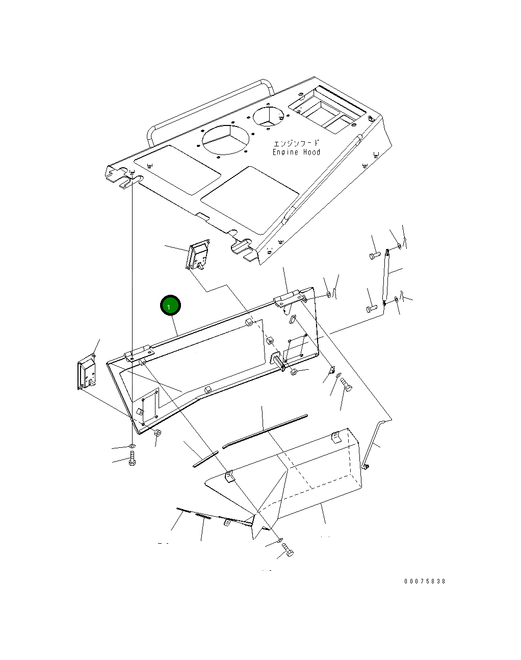 Крышка 154-54-72990 Komatsu