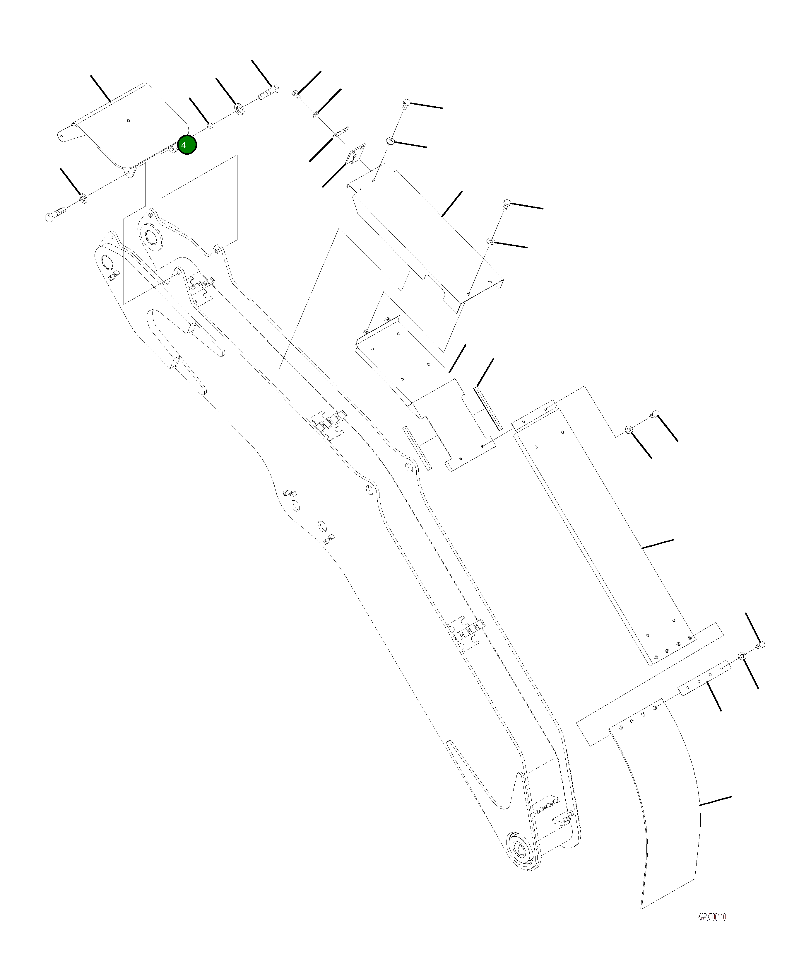 Крышка 4A1-70-21391 Komatsu