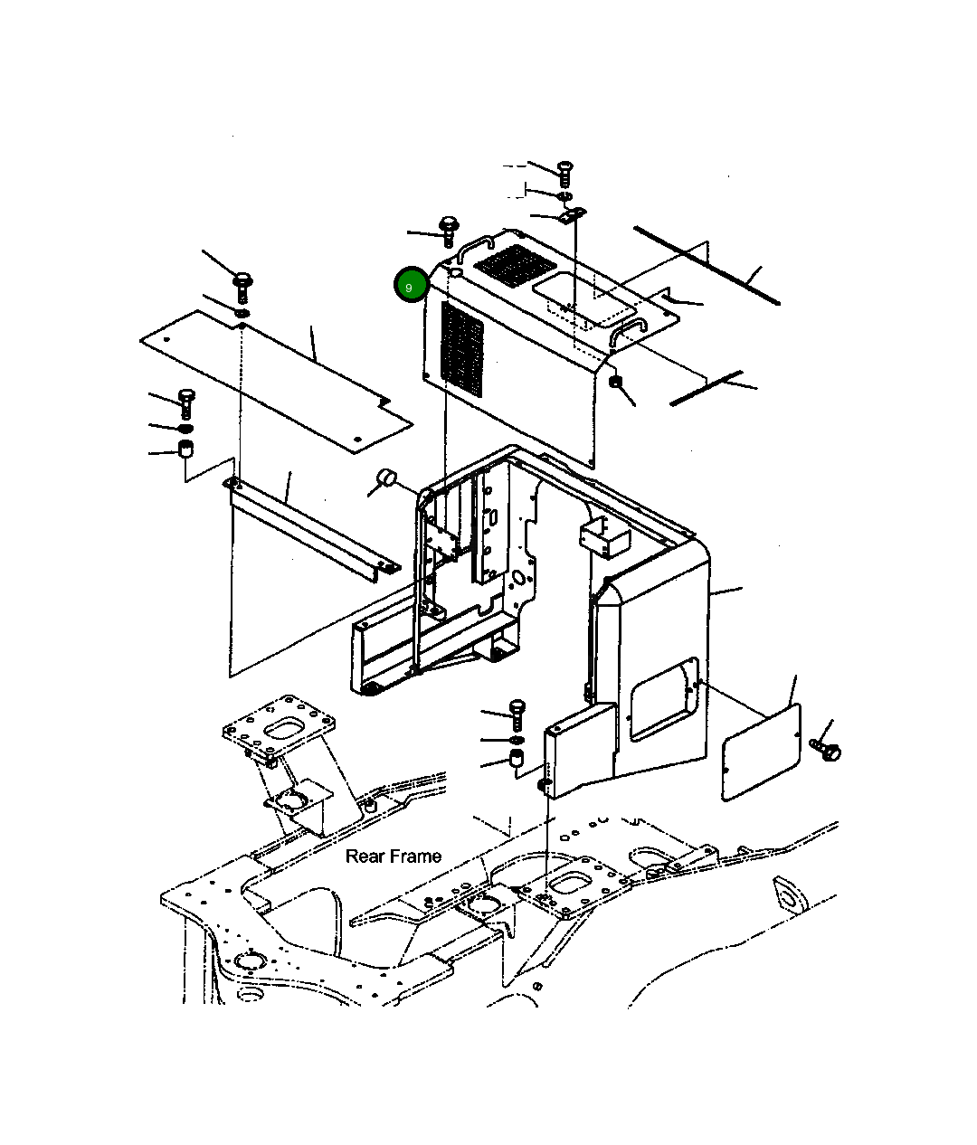 Крышка 425-54-21661 Komatsu