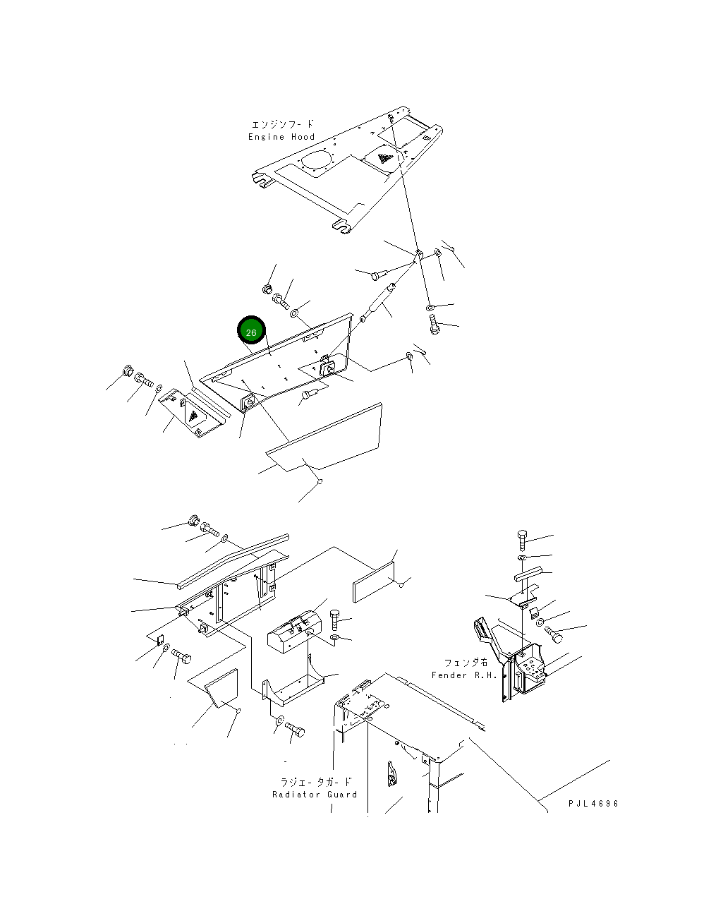 Крышка 17A-862-1342 Komatsu