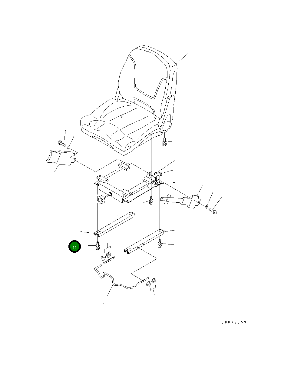 Болт 22M-57-21540 Komatsu