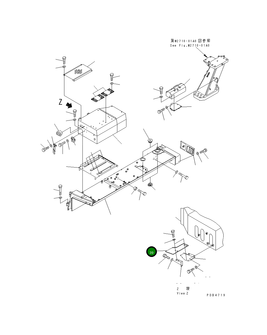 Крышка 195-01-36460 Komatsu