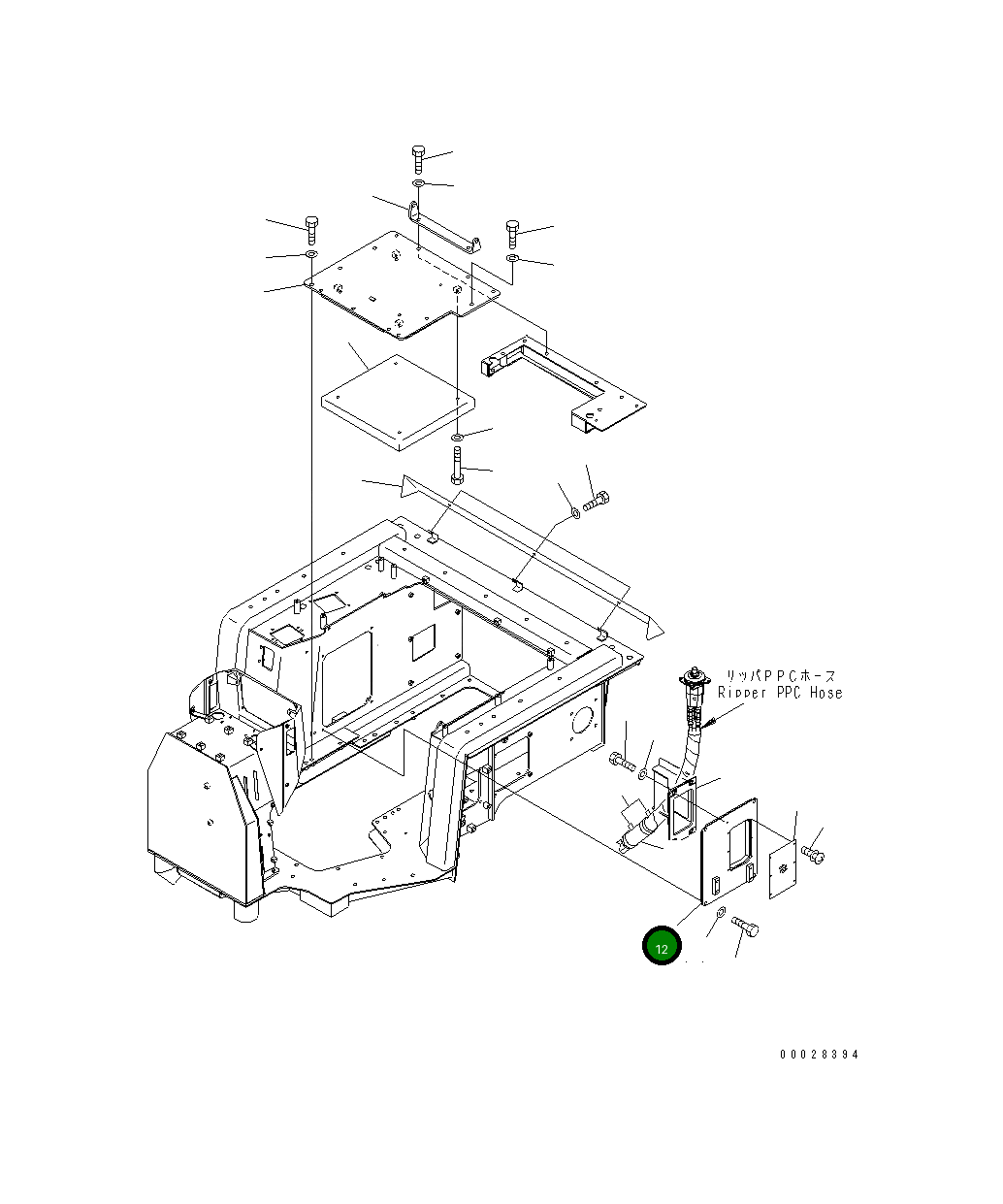 Крышка 198-911-7910 Komatsu