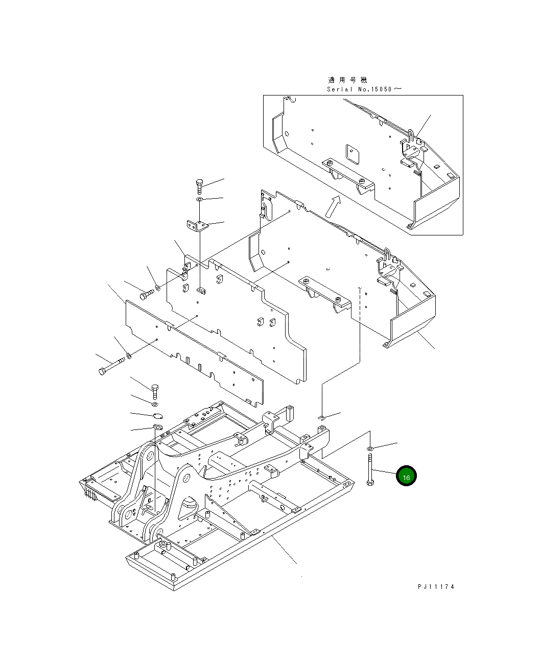 Болт 202-09-11110 Komatsu