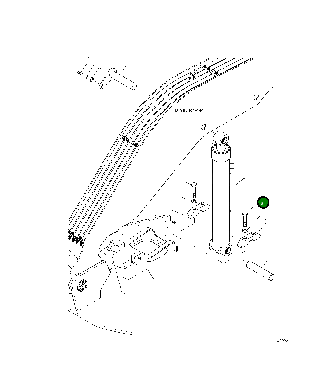 Болт 15543KF  Komatsu